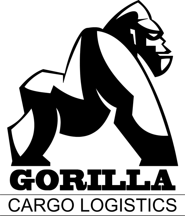 Gorilla Cargo Logistics logo, one colour version