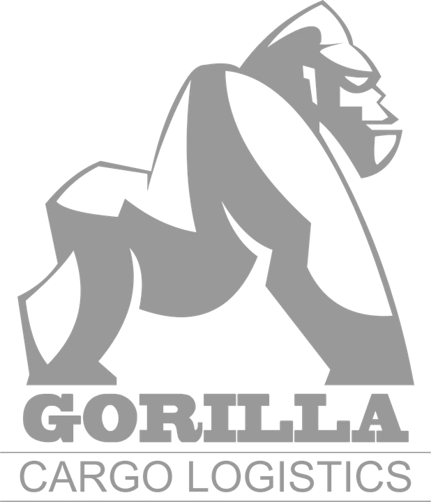 Gorilla Cargo Logistics logo, greyscale version