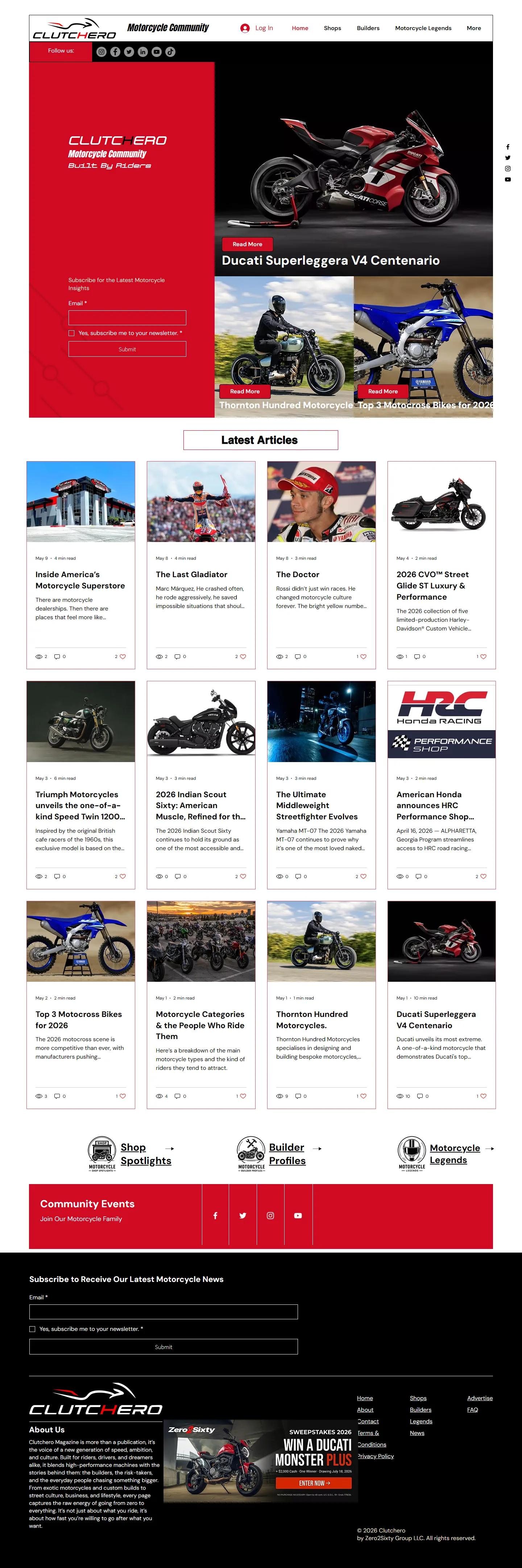 Clutchero homepage
